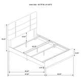 Ines Navy 52-inch Upholstered Queen Panel Bed from Coaster - Luna Furniture