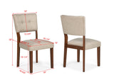 Gregory Beige/Brown Dining Side Chair, Set of 2 from Crown Mark - Luna Furniture