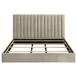 Arielle Light Oak Eastern King Bookcase Panel Storage Bed from Coaster - Luna Furniture