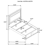 Leanne Light Oak and Off White Queen LED Panel Bed from Coaster - Luna Furniture
