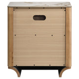 Leanne Light Oak 2-drawer Sinter Stone Top Nightstand from Coaster - Luna Furniture