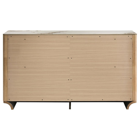 Leanne Light Oak 6-drawer from Coaster - Luna Furniture