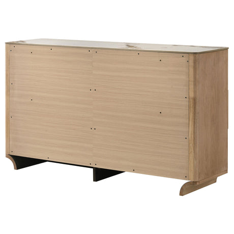 Leanne Light Oak 6-drawer from Coaster - Luna Furniture