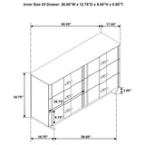 Leanne Light Oak 6-drawer from Coaster - Luna Furniture