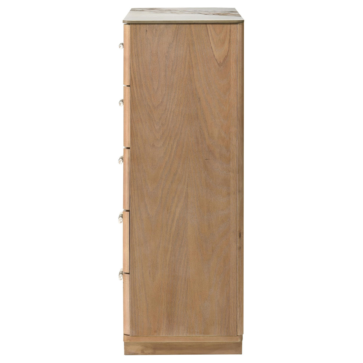Leanne Light Oak 5-drawer Sinter Stone Top Chest of Drawers from Coaster - Luna Furniture