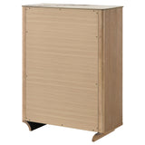 Leanne Light Oak 5-drawer Sinter Stone Top Chest of Drawers from Coaster - Luna Furniture