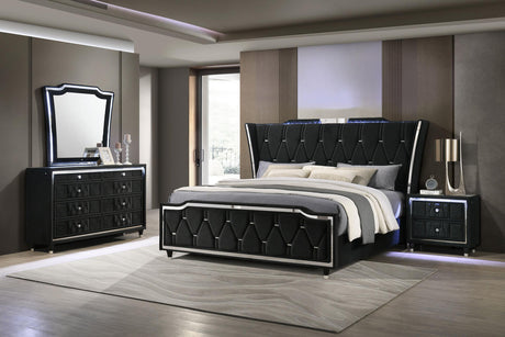 Lorient Black 4-piece California King Bedroom Set from Coaster - Luna Furniture