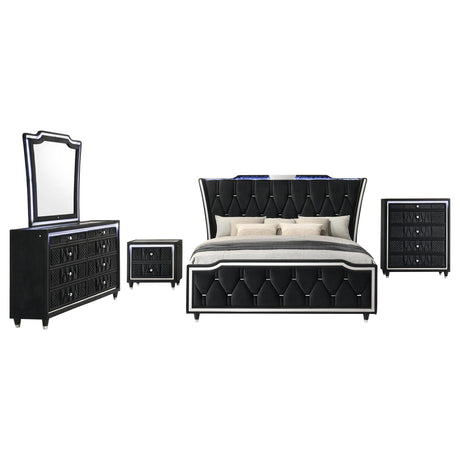 Lorient Black 5-piece California King Bedroom Set from Coaster - Luna Furniture