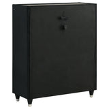 Ravenne Black 5-piece Velvet Upholstered Eastern King LED Bedroom Set from Coaster - Luna Furniture