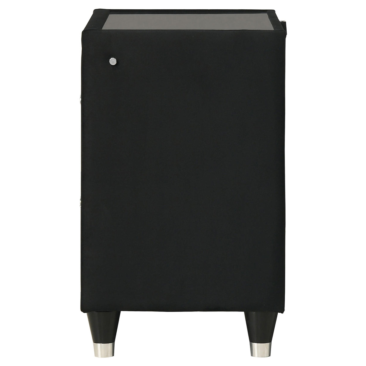 Ravenne Black 2-drawer Velvet Upholstered LED Nightstand with USB from Coaster - Luna Furniture