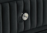 Ravenne Black 2-drawer Velvet Upholstered LED Nightstand with USB from Coaster - Luna Furniture