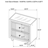Ravenne Black 2-drawer Velvet Upholstered LED Nightstand with USB from Coaster - Luna Furniture