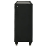 Ravenne Black 6-drawer Velvet Upholstered LED Dresser Cabinet from Coaster - Luna Furniture