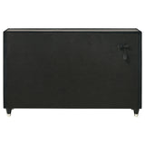 Ravenne Black 6-drawer Velvet Upholstered LED Dresser Cabinet from Coaster - Luna Furniture