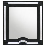 Ravenne Black Velvet Upholstered LED Dresser Mirror from Coaster - Luna Furniture