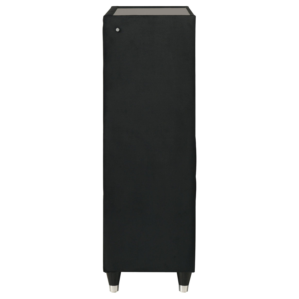 Ravenne Black 5-drawer Velvet Upholstered LED Chest of Drawers from Coaster - Luna Furniture