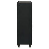 Ravenne Black 5-drawer Velvet Upholstered LED Chest of Drawers from Coaster - Luna Furniture