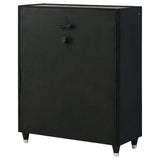 Ravenne Black 5-drawer Velvet Upholstered LED Chest of Drawers from Coaster - Luna Furniture
