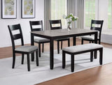 Lester Light Gray 6-Piece Dining Set from Crown Mark - Luna Furniture