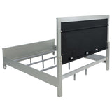 Gunnison Silver Metallic Eastern King Panel Bed with LED Lighting from Coaster - Luna Furniture