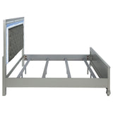 Gunnison Silver Metallic Eastern King Panel Bed with LED Lighting from Coaster - Luna Furniture