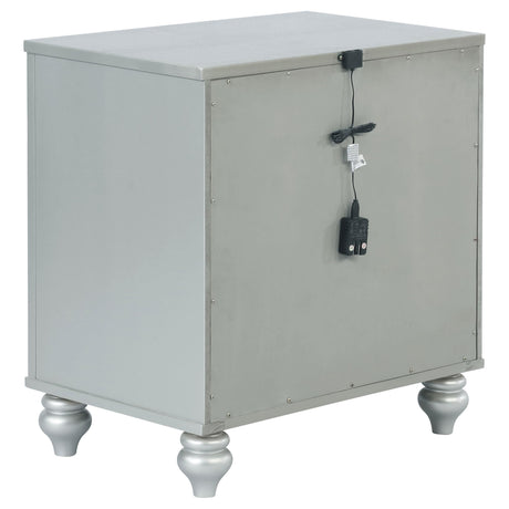 Gunnison Silver Metallic 5-Piece Queen Bedroom Set with LED Lighting from Coaster - Luna Furniture