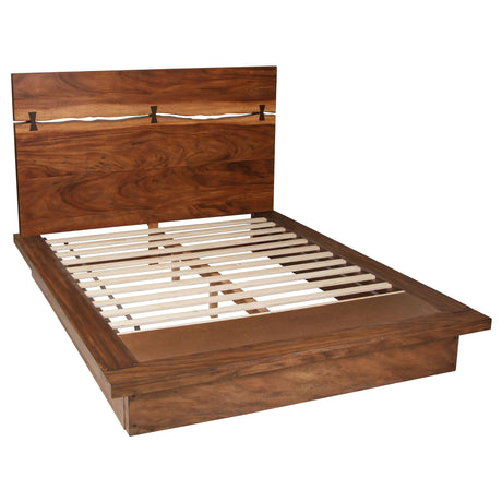 Gunnison Silver Metallic 4-Piece Eastern King Bedroom Set with LED Lighting from Coaster - Luna Furniture