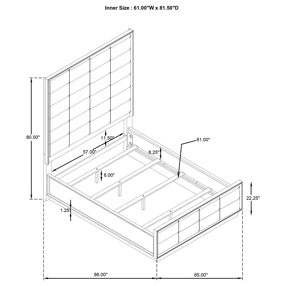 Durango Washed Oak 4-Piece Queen Bedroom Set from Coaster - Luna Furniture