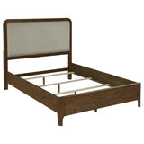 Maderia Walnut 57-inch Upholstered Queen Panel Bed from Coaster - Luna Furniture