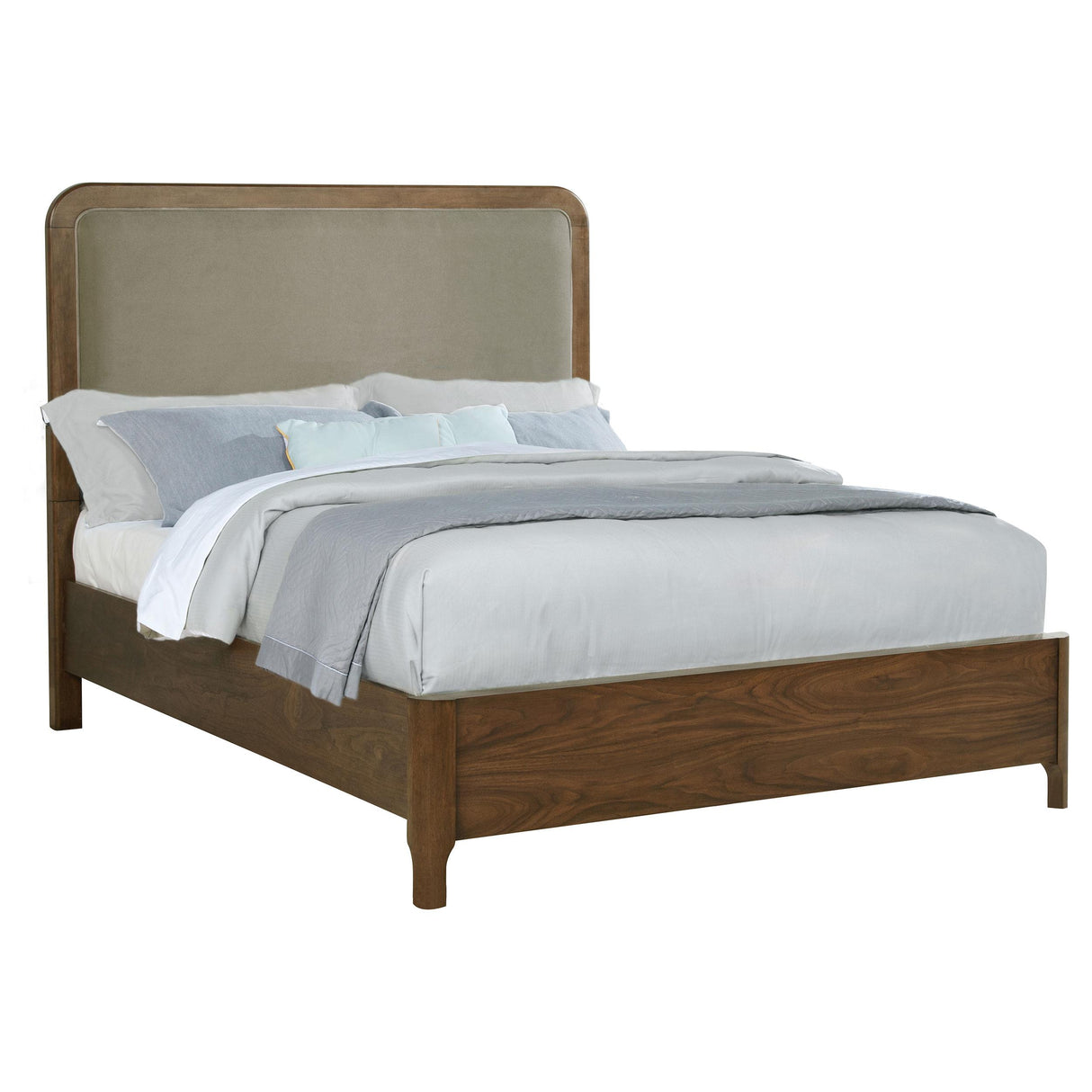 Maderia Walnut 57-inch Upholstered Queen Panel Bed from Coaster - Luna Furniture