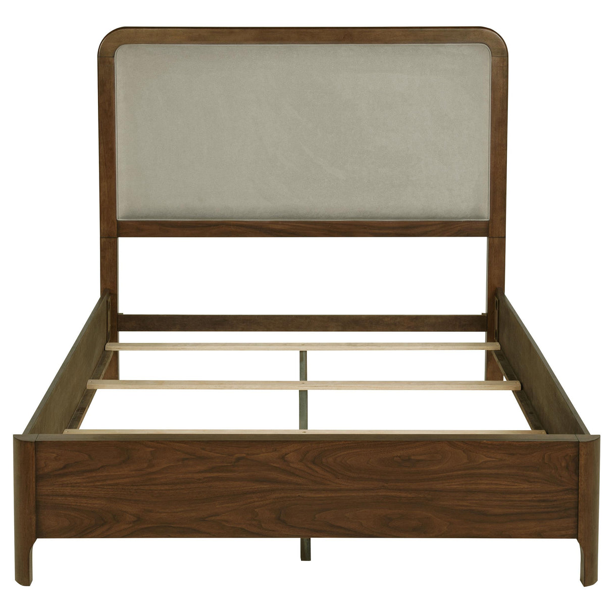 Maderia Walnut 57-inch Upholstered Queen Panel Bed from Coaster - Luna Furniture