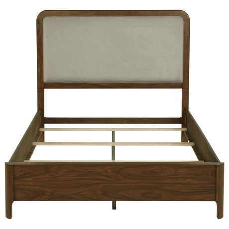 Maderia Walnut 57-inch Upholstered Queen Panel Bed from Coaster - Luna Furniture