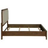 Maderia Walnut 57-inch Upholstered Queen Panel Bed from Coaster - Luna Furniture