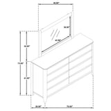Maderia Walnut 8-Drawer Dresser and Mirror from Coaster - Luna Furniture