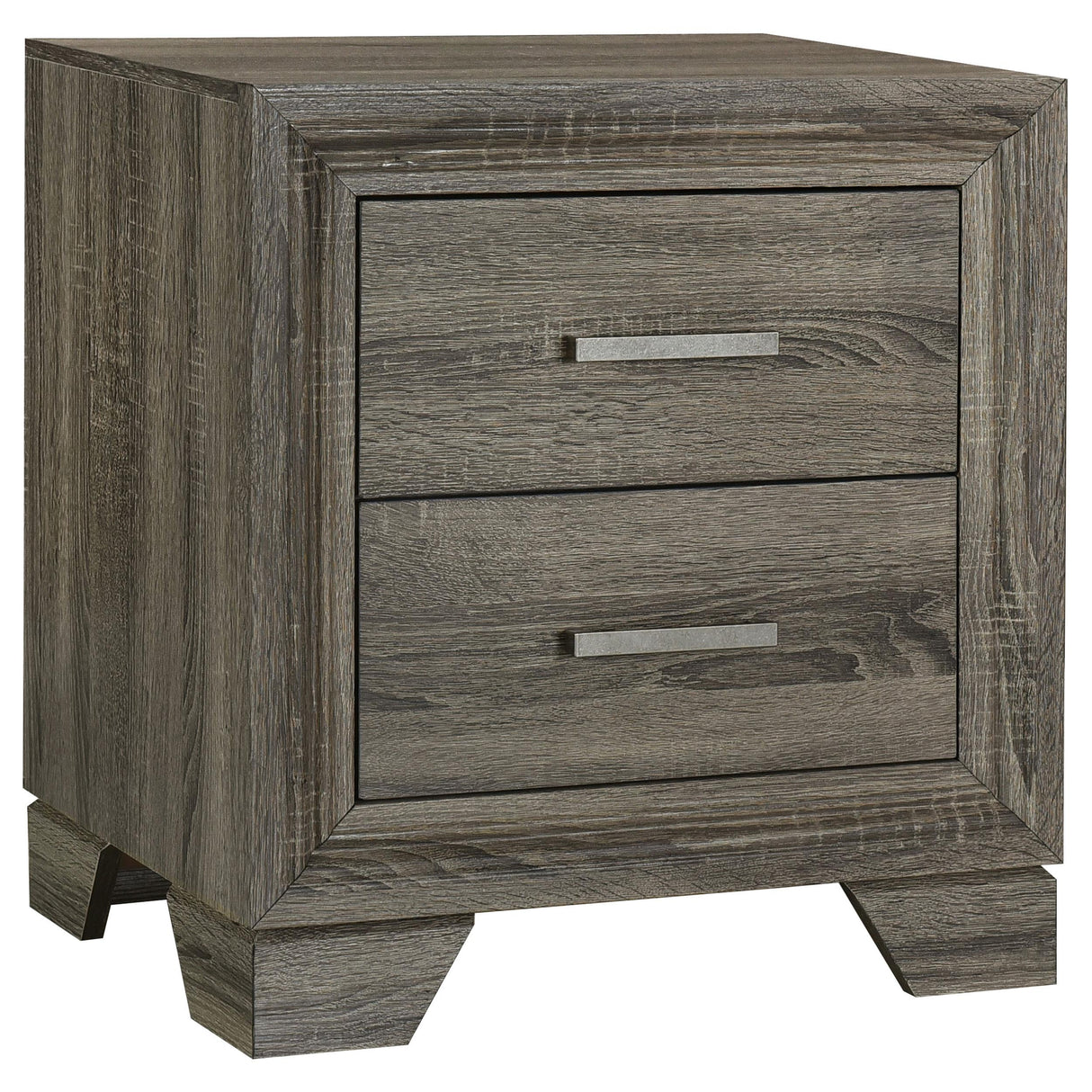 Wright Brown Oak 5-Piece Eastern King Bedroom Set from Coaster - Luna Furniture