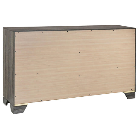 Wright Brown Oak 5-Piece Eastern King Bedroom Set from Coaster - Luna Furniture