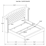 Hillcrest White and Dark Rum 4-Piece California King Bedroom Set from Coaster - Luna Furniture