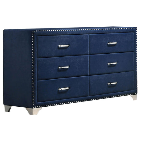 Melody Pacific Blue Tufted Upholstered 4-Piece Queen Bedroom Set from Coaster - Luna Furniture