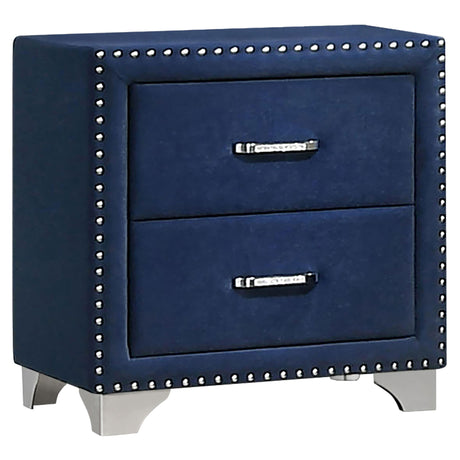 Melody Pacific Blue Tufted Upholstered 5-Piece Queen Bedroom Set from Coaster - Luna Furniture