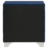 Melody Pacific Blue Upholstered 2-Drawer Nightstand from Coaster - Luna Furniture