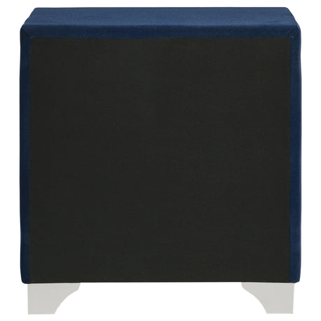 Melody Pacific Blue Upholstered 2-Drawer Nightstand from Coaster - Luna Furniture
