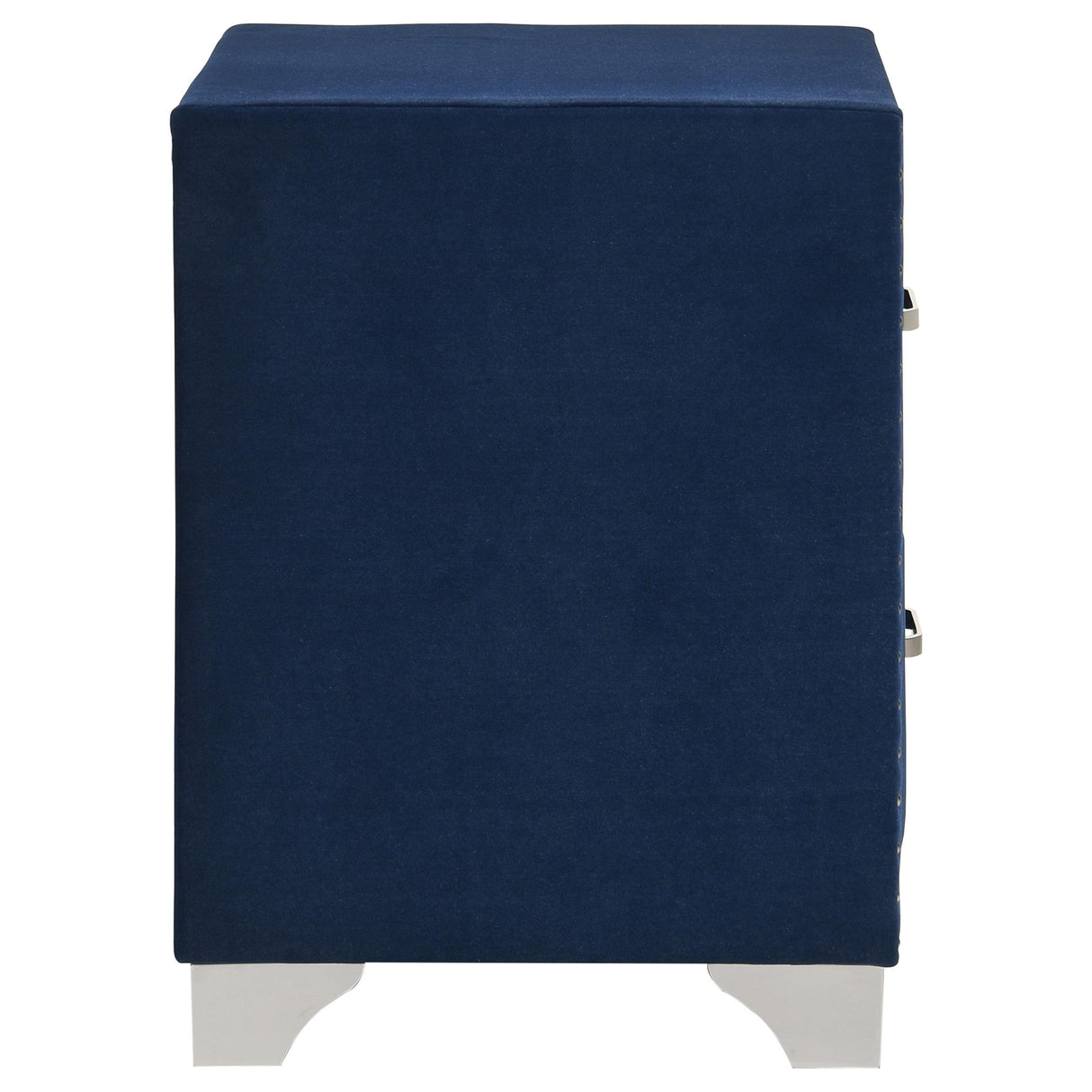 Melody Pacific Blue Upholstered 2-Drawer Nightstand from Coaster - Luna Furniture