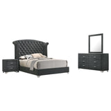 Melody Gray 4-Piece California Queen Bedroom Set from Coaster - Luna Furniture