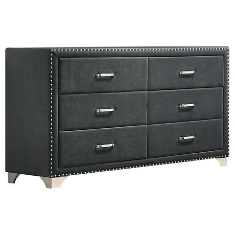 Melody Gray 4-Piece California Queen Bedroom Set from Coaster - Luna Furniture