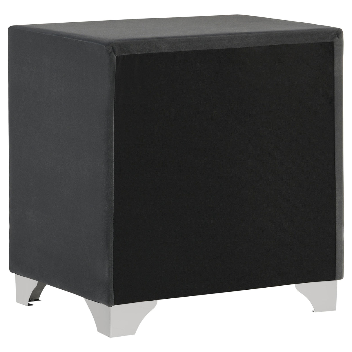Melody Gray Upholstered 2-Drawer Nightstand from Coaster - Luna Furniture