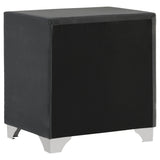 Melody Gray Upholstered 2-Drawer Nightstand from Coaster - Luna Furniture