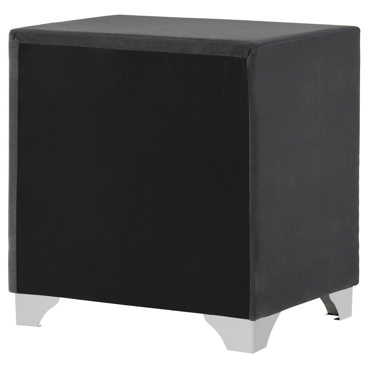Melody Gray Upholstered 2-Drawer Nightstand from Coaster - Luna Furniture