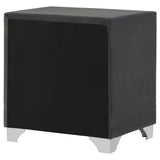 Melody Gray Upholstered 2-Drawer Nightstand from Coaster - Luna Furniture