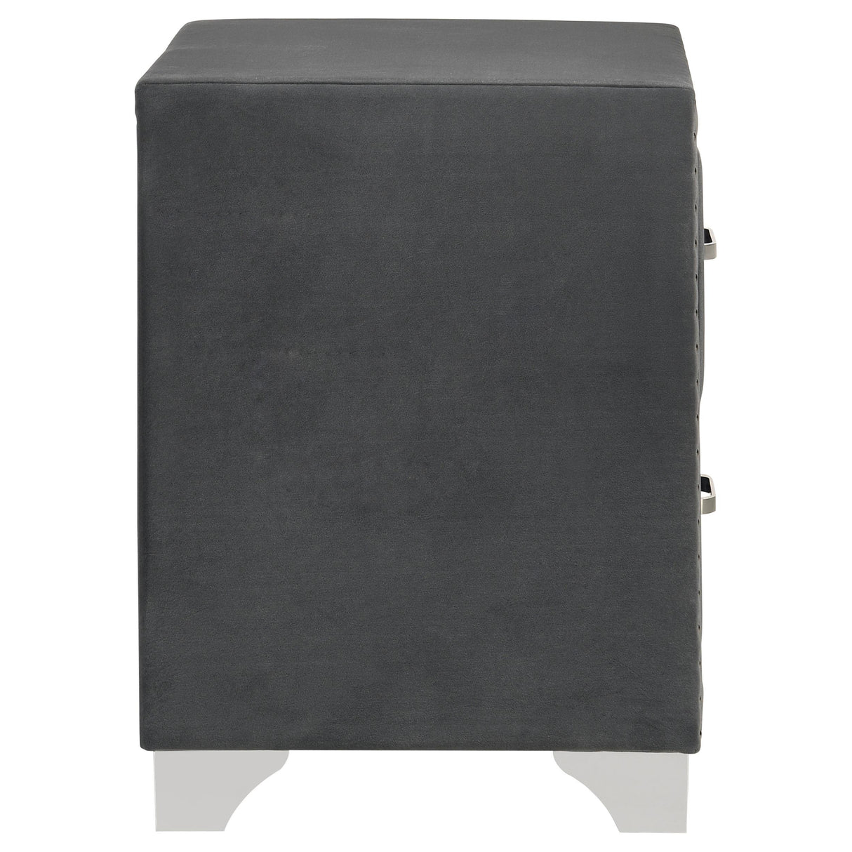 Melody Gray Upholstered 2-Drawer Nightstand from Coaster - Luna Furniture