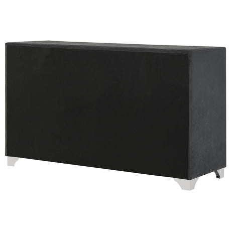 Melody Gray Upholstered 6-Drawer Dresser from Coaster - Luna Furniture